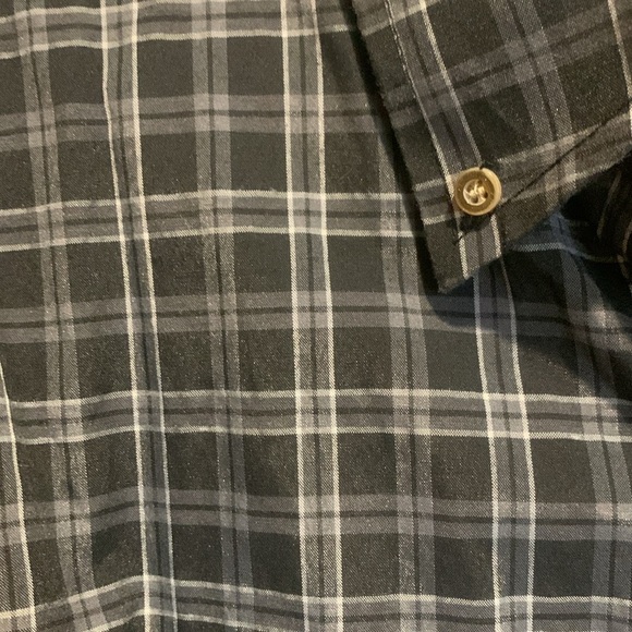 Architect Mens L/S Blue & Black & Grey Plaid Button Down Shirt - Picture 5 of 6